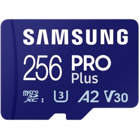 Samsung PRO Plus Tarjeta de memoria MicroSD con Lector USB, 256GB, 180 y 130 MB/s, Full HD & 4K UHD, UHS-I, U3, V30, A2,