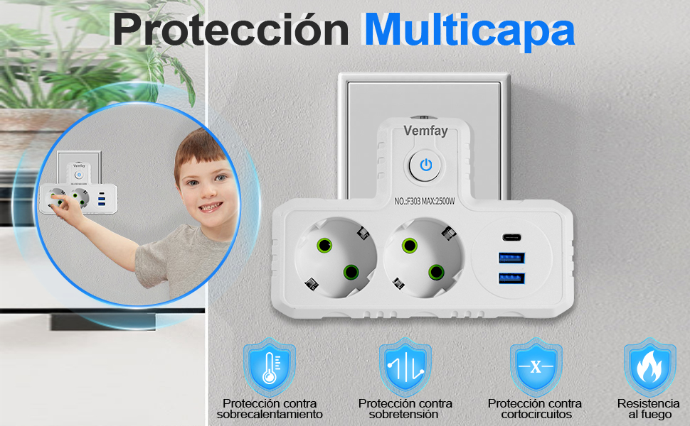 regletas enchufes ladron enchufes alargador enchufe multiple con usb