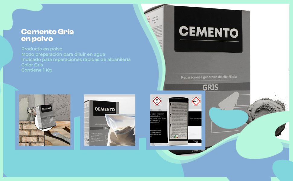 Cemento Gris Producto en polvo 1 Kg