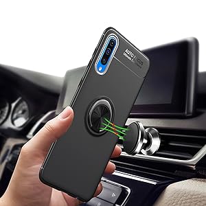 Funda Samsung Galaxy A50 con Anillo Imán placa metálica