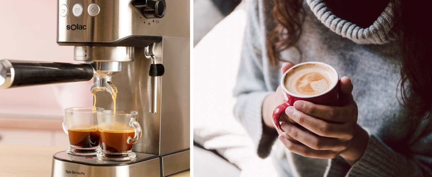 Cafetera espreso, Solac, Taste Slim Pro Inox