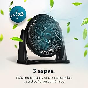 ventilador de sobremesa negro portable