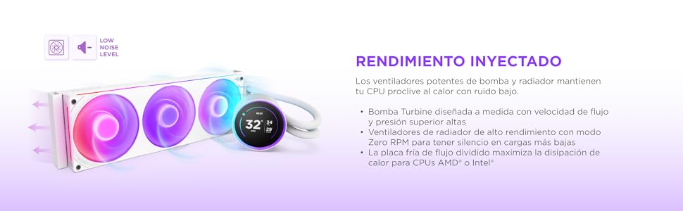 refrigeracion liquida cooler ventilador 120mm disipador 360mm 280mm 240mm kraken elite aio