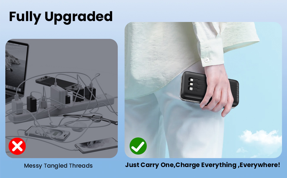 Power Bank Inalámbrico Batería Externa Carga Rápida Powerbank Cargador Portátil