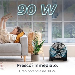 ventilador; Ventilador industrial; ventilador de suelo; negro; ventilador Cecotec; EnergySilence