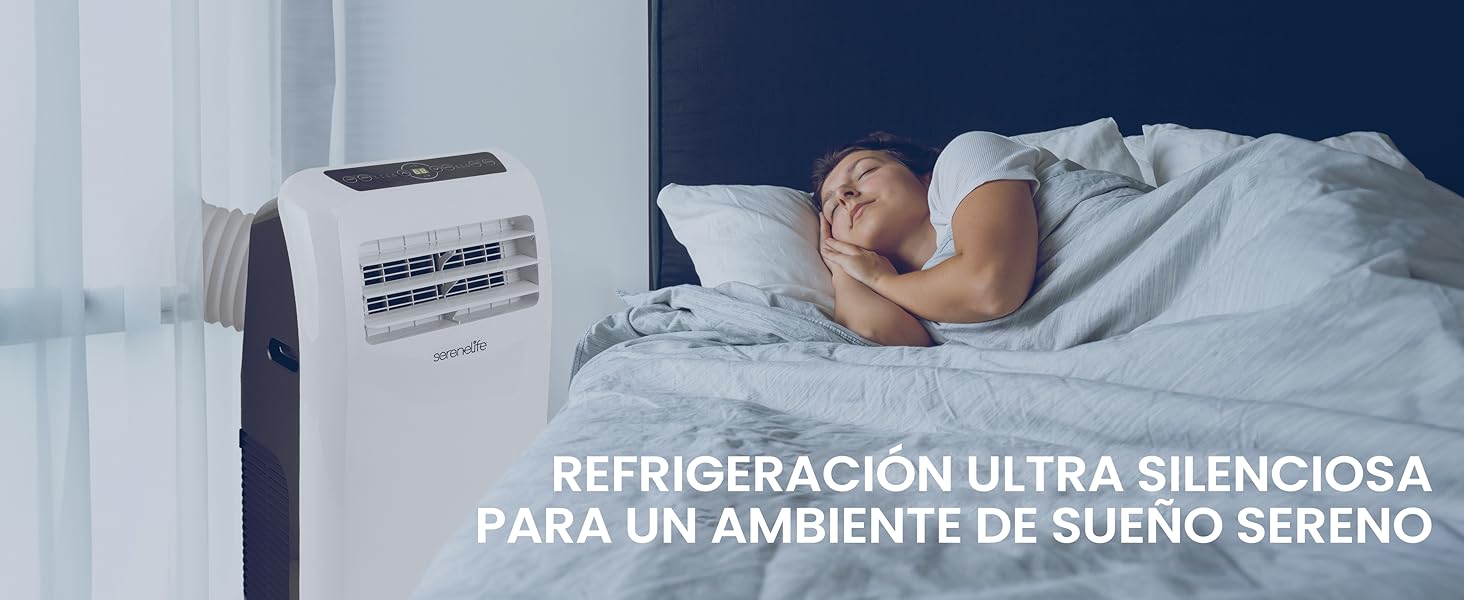 Aire acondicionado portátil, con mando a distancia, 9.000 BTU, móvil, con calefacción, silencioso