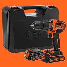 Caja de herramientas BLACK+DECKER, taladro y 2 baterías