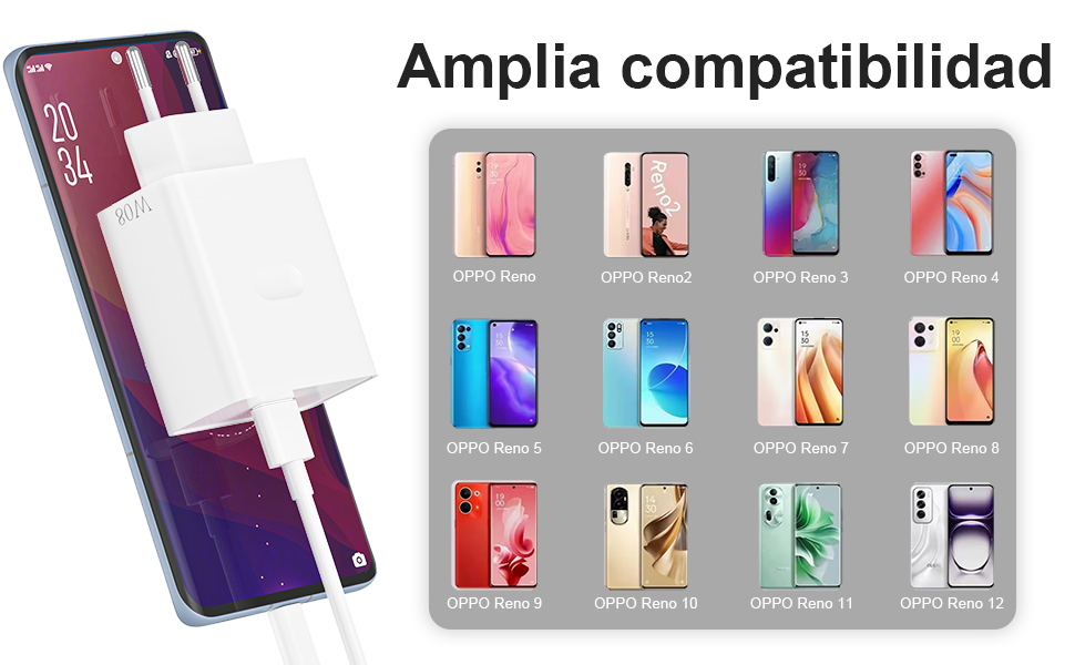 cargador oppo 80w