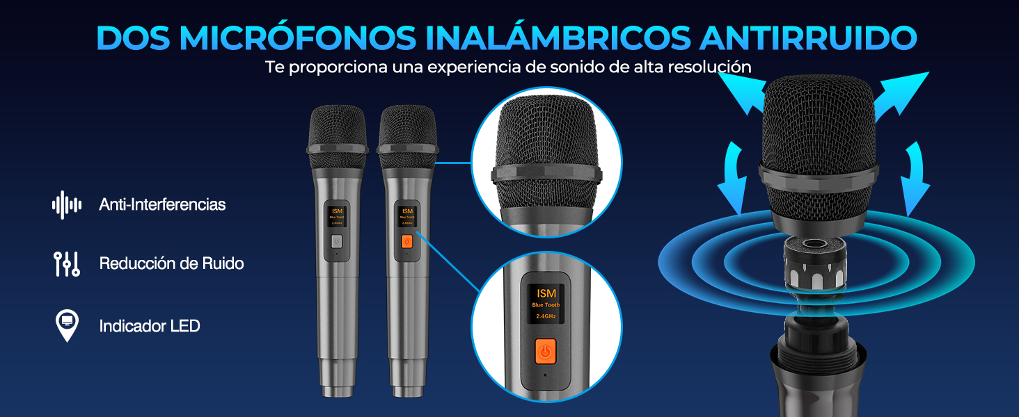 karaoke 2 microfonos