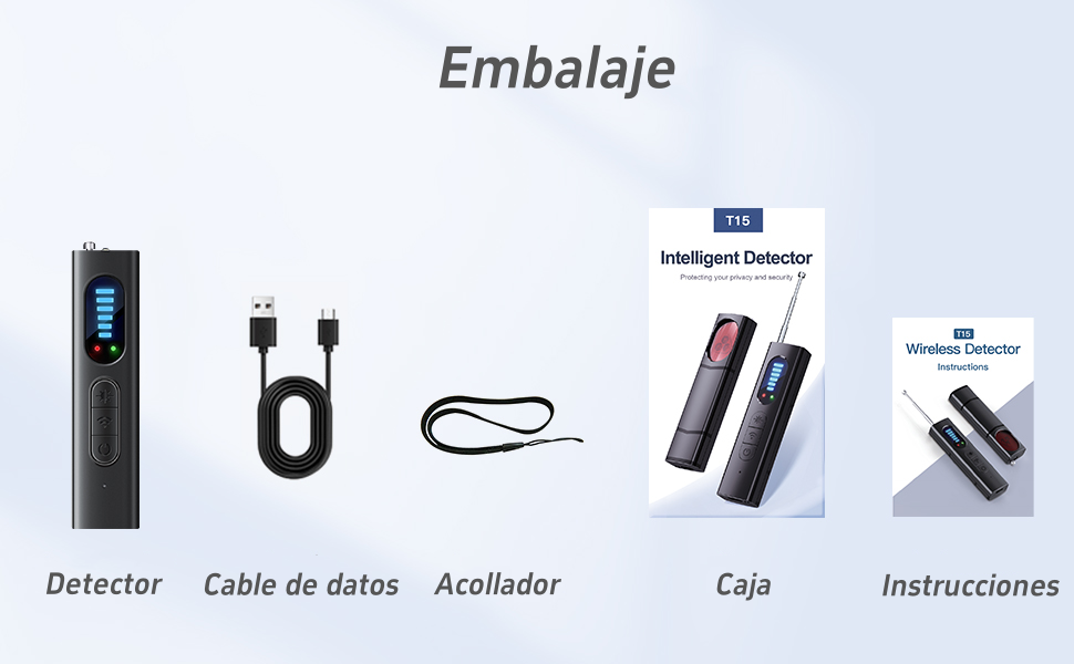 Detector de cámara oculta, detector antiespía, GPS de dispositivo oculto, detector de errores