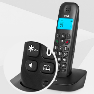 SPC Air Pro Dúo inalámbricos dect teléfono dos manos libres pantalla iluminada GAP modo ECO