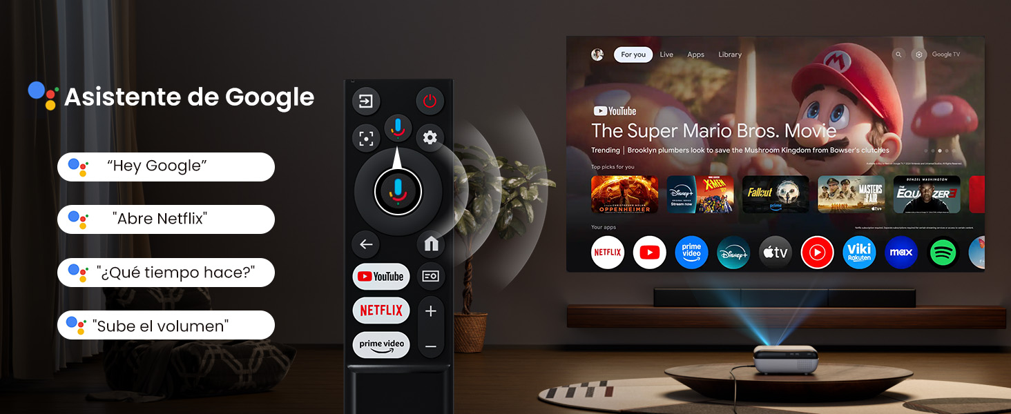 proyector 4k smart tv