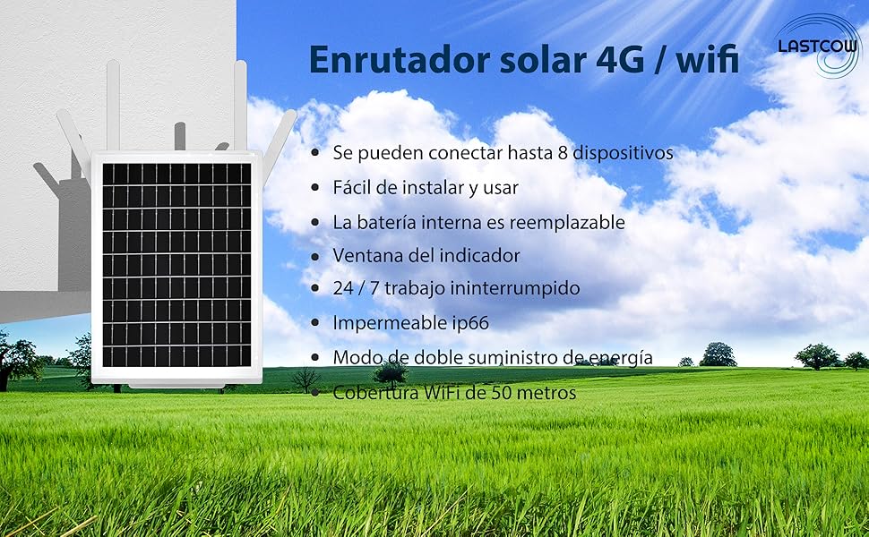Enrutador solar 4G / wifi