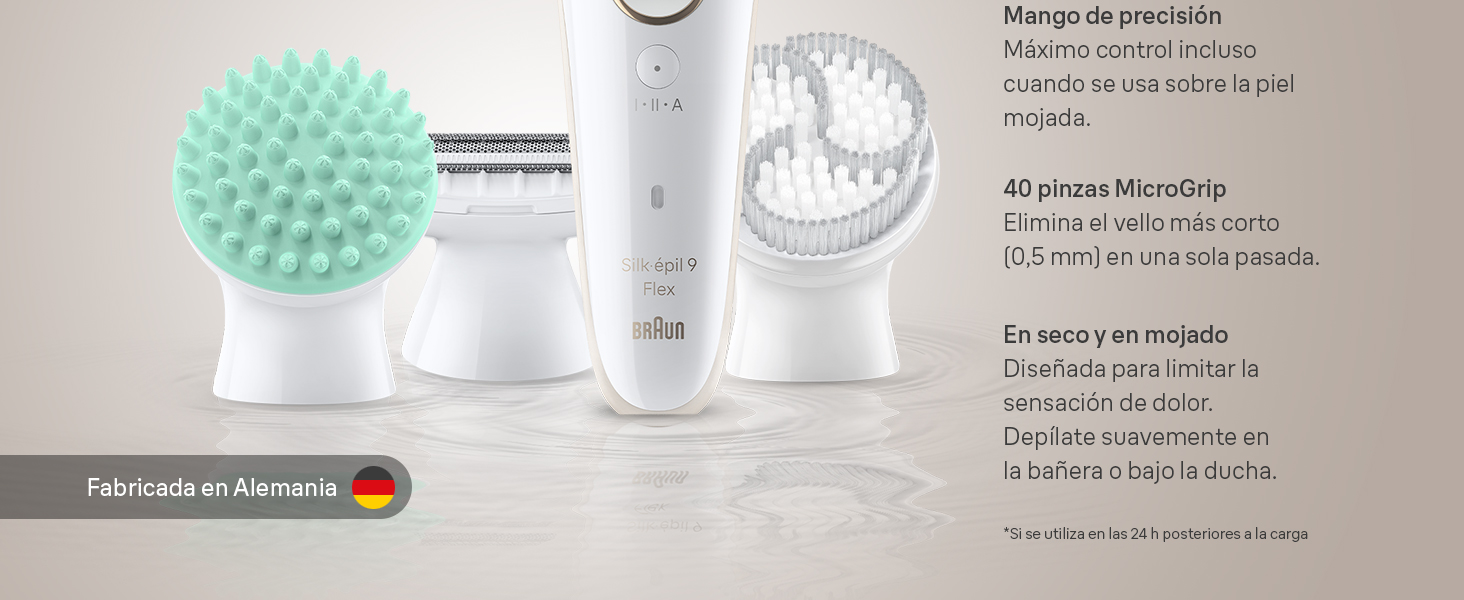 Mango de precisión para un control máximo y texto con características y ventajas adicionales.