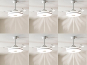 ventilador de techo; ventilador de techo con luz; ventilador techo aspas retractiles; energysilence