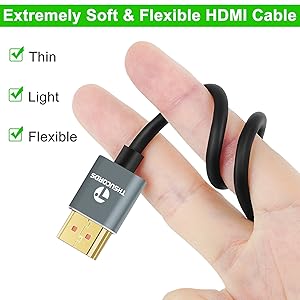 Thsucords 8K 4K Cable HDMI Ultra Delgado