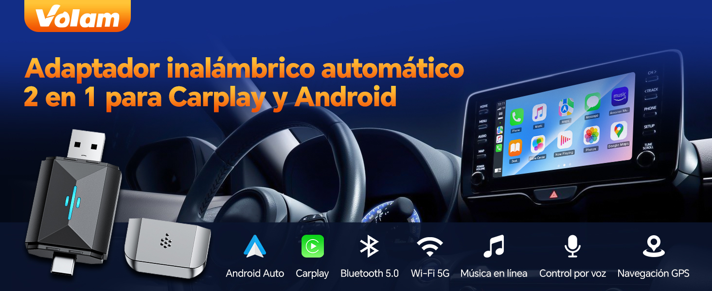 wireless apple carplay android auto adapter box