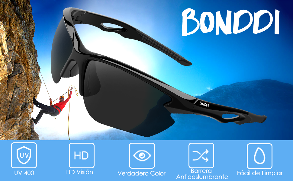 BONDDI Gafas de Sol Deportivas Polarizadas