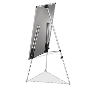 VIZ-PRO Pizarra blanca de caballete magnética, 90 x 60 cm