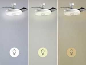 ventilador de techo; ventilador de techo con luz; ventilador techo aspas retractiles; energysilence