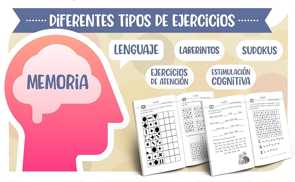 Pasatiempos para personas mayores, ejercicios de memoria para personas mayores
