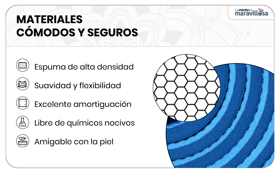 Materiales cómodos y seguros