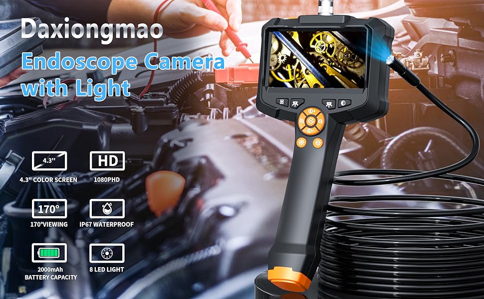 Cámara endoscópica con cámara endoscópica de luz cámara de inspección con luz endoscopio cámara endoscopios