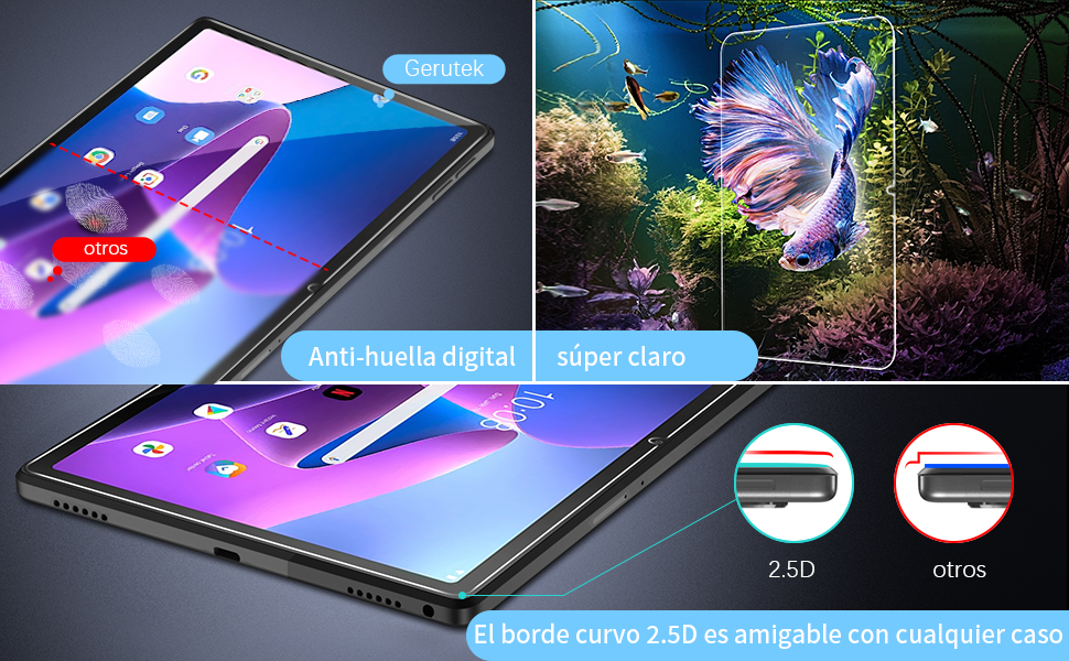 Protector Pantalla para Lenovo Tab M10 Plus 3ª Gen 10,6 Pulgadas 2022