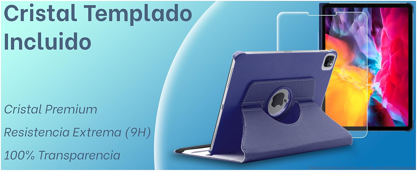 funda carcasa silicona cristal templado transparente protector pantalla libro capa película cartera