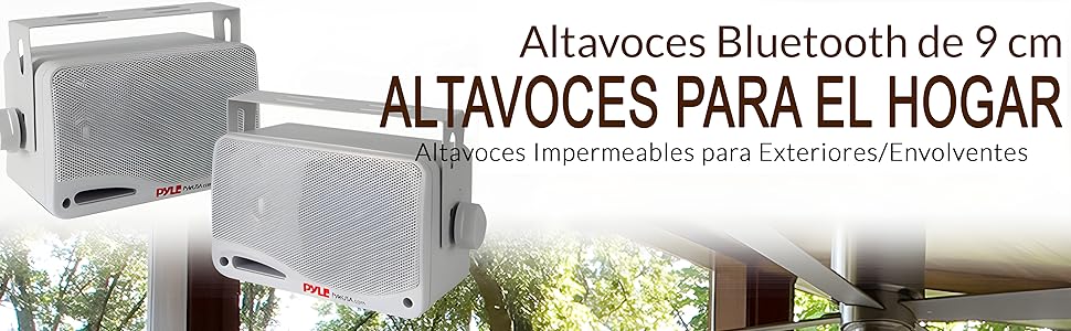 Altavoces Inalámbrico Impermeable Exteriores Interiores 3.5” 3 vías Activo Pasivo Sonido Calidad