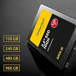 Intenso 2,5" High SSD - Capacity overview