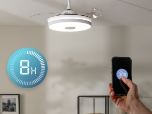 ventilador de techo; ventilador de techo con luz; ventilador techo aspas retractiles; energysilence