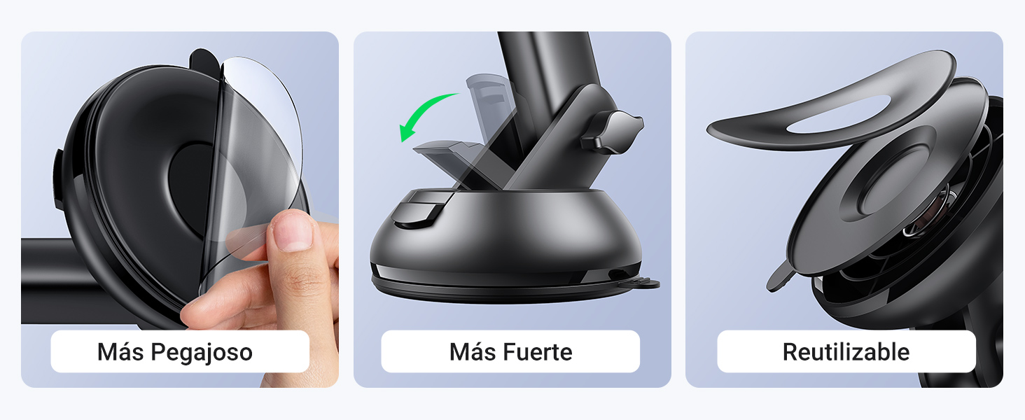 porta movil coche con ventosa fuerte