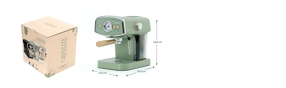 tamaño cafetera expresso semiautomatica