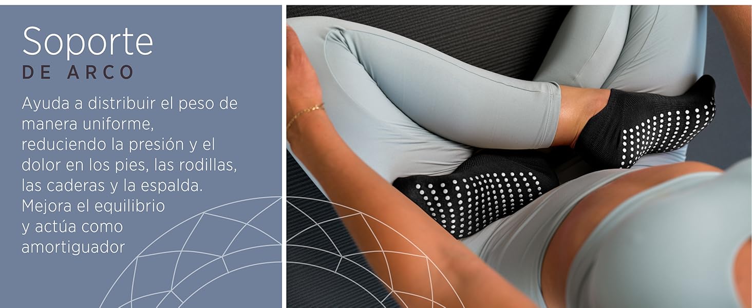 3 Pares de Calcetines Antideslizantes para Yoga, Pilates, Artes Marciales, Fitness, Danza Barre