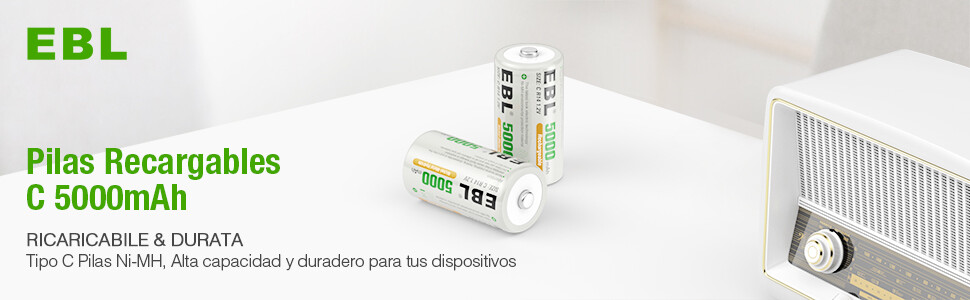 pilas recargables C