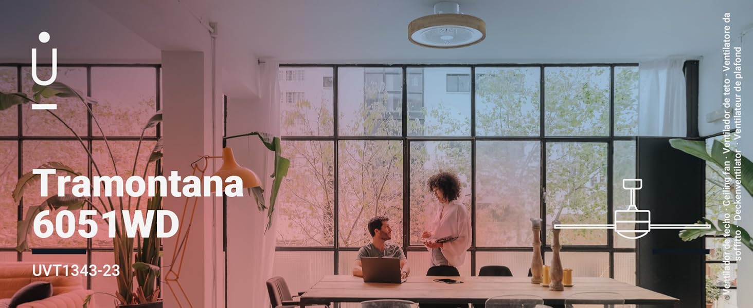 ventilador de techo con luz silencioso mando a distancia cecotec ikohs create potente habitación