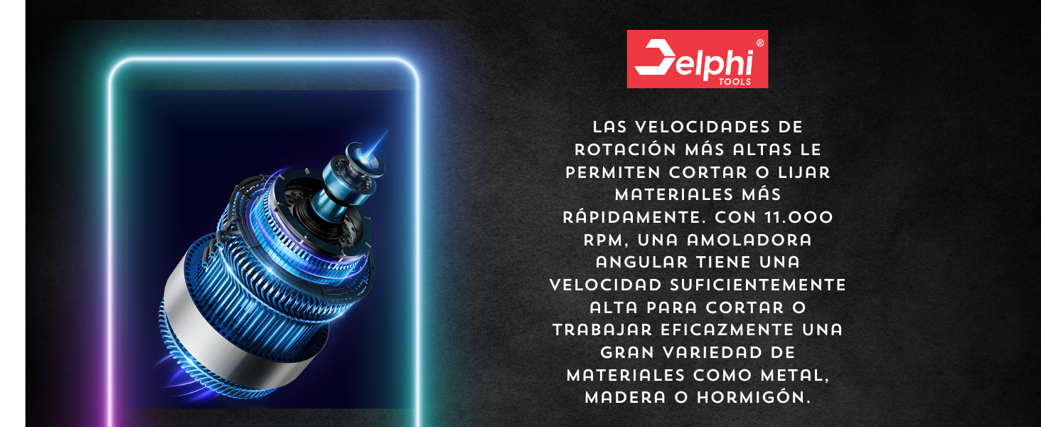 Amoladora angular 230V con control de velocidad y discos de corte