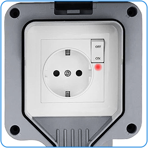 Enchufe Estanco IP66 Enchufe Exterior Impermeable con Interruptor