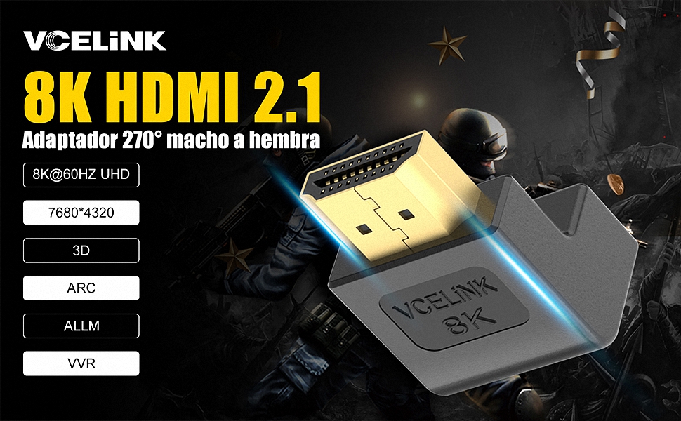 Adaptador HDMI en Ángulo a 270