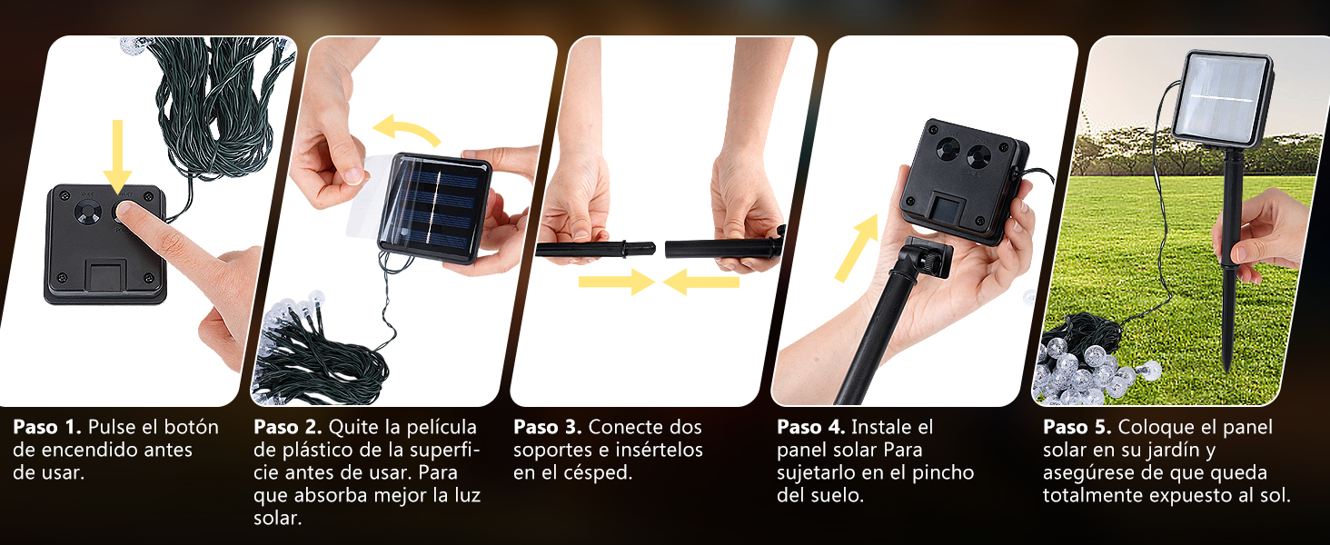 luces solares led exterior jardin