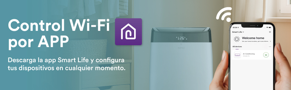 Daitsu Alisios Premium Aire Acondicionado Portátil Deshumidificador y Ventilador