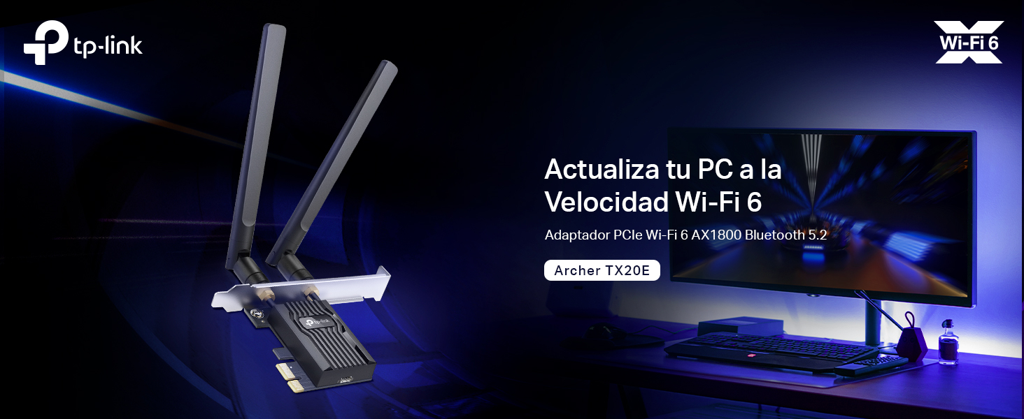 Archer TX20E - Adaptador PCIe Wi-Fi 6 AX1800 Bluetooth 5.2