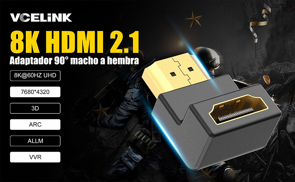 Adaptador HDMI en Ángulo a 90º