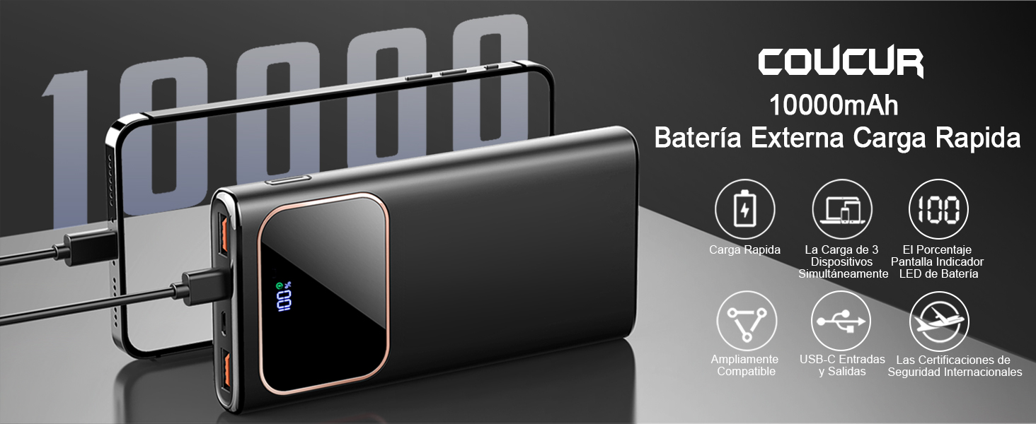 Coucur 22.5W 10000mAh Power Bank