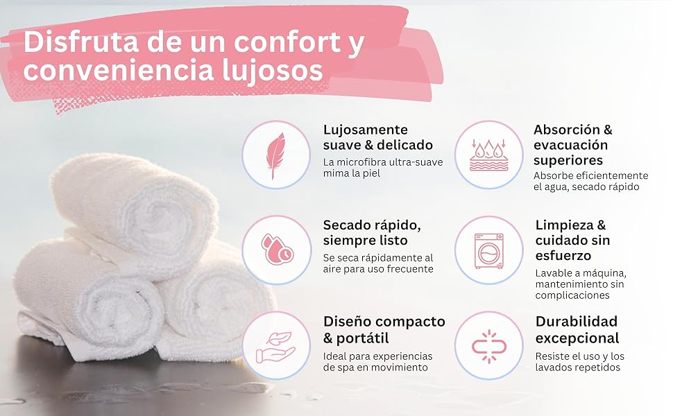 Toalla faciale microfibra Toalla spa Toalla profesional tratamiento equipo soft esteticista Toalla