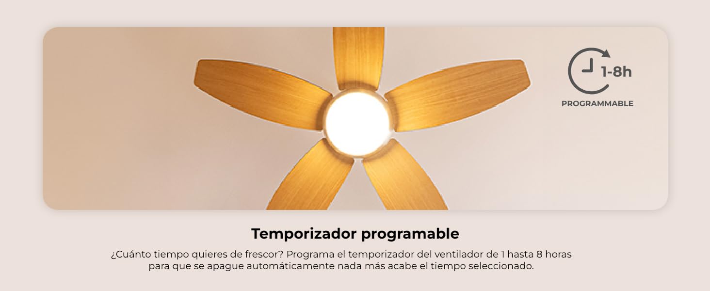 ventilador de techo con luz led ventiladores lampara aspas silencioso dormitorio Cecotec ceiling fan