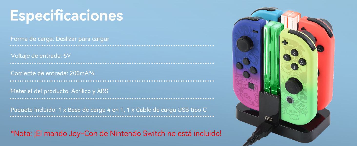 Base de Carga para Switch 4 en 1 Cargador