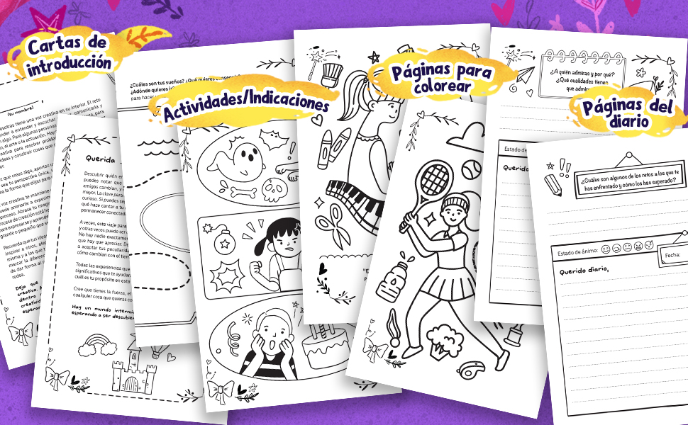 afirmaciones positivas, diario con ejercicios de escritura