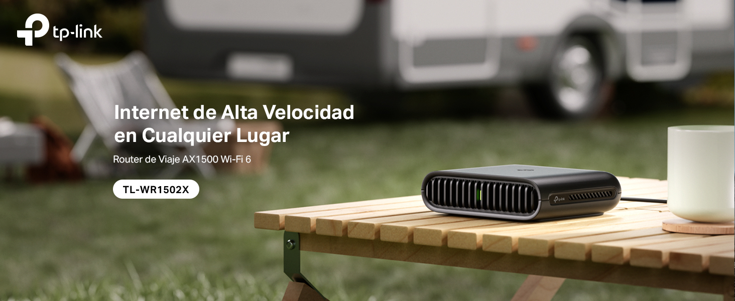 TL-WR1502X - Router de Viaje AX1500 Wi-Fi 6, Diseño Compacto, Cifrado VPN